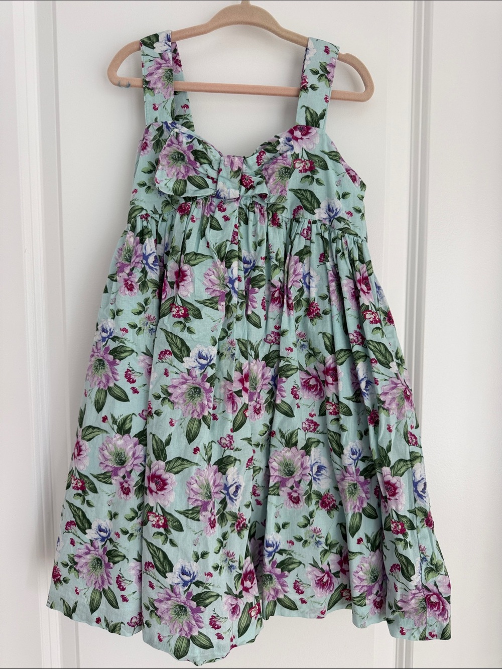 Janie and Jack Floral Sundress with Purple & Blue Blooms